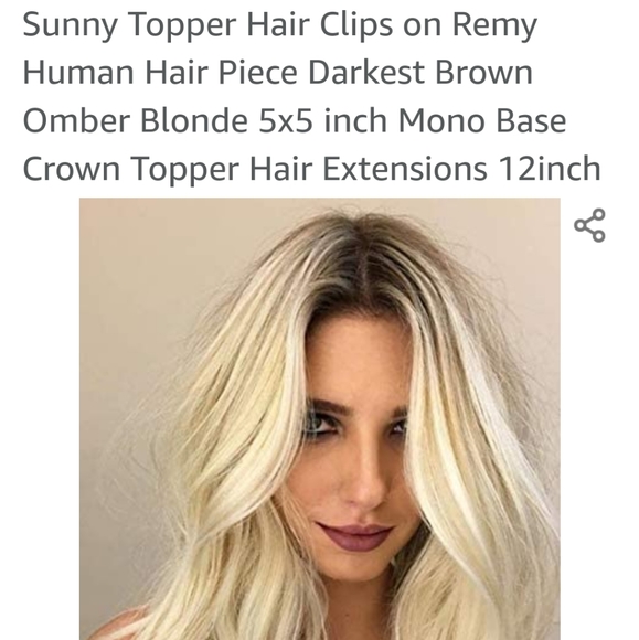 Sunny topper dark brown rooted ombre. Never worn roots are too dark for me. - Picture 8 of 8